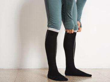 Stödstrumpor som tas på