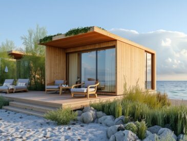 Attefallshus på strand